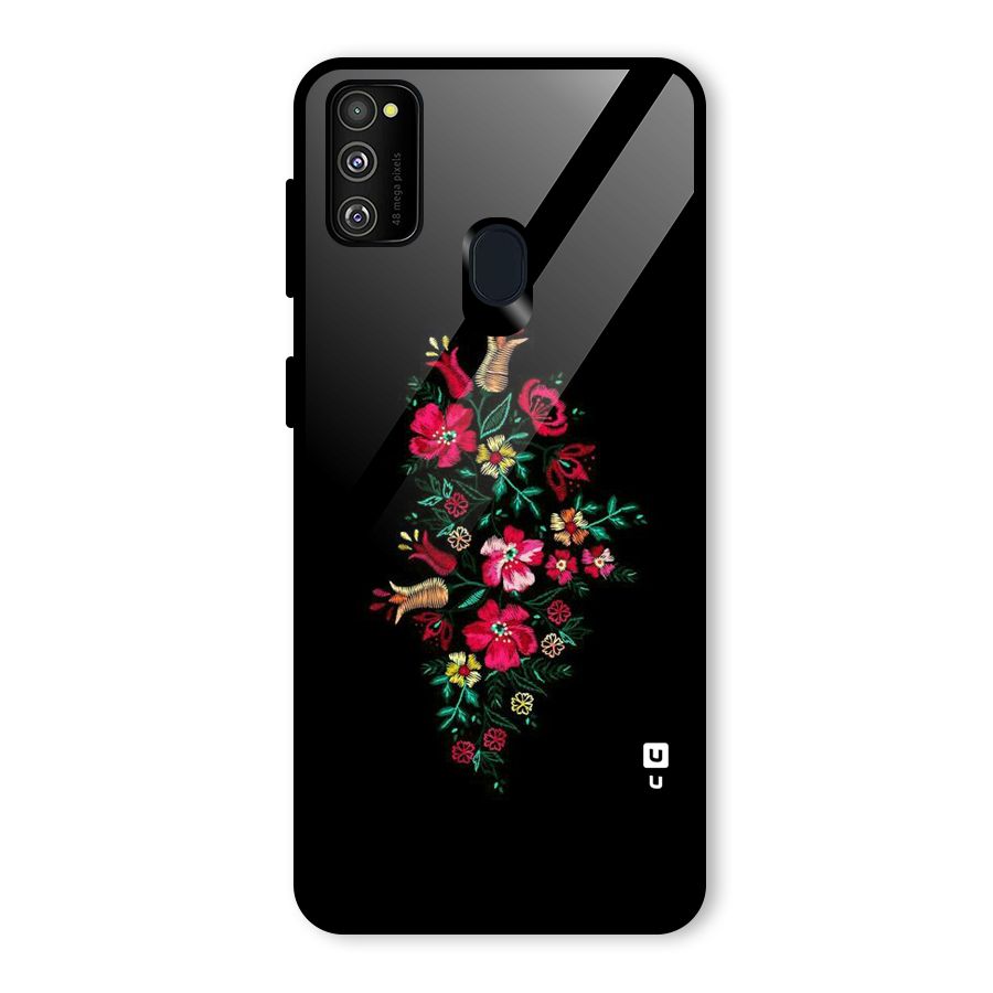 Pretty Allure Flower Glass Back Case for Galaxy M30s