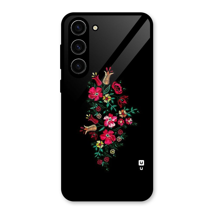 Pretty Allure Flower Glass Back Case for Galaxy S23 Plus
