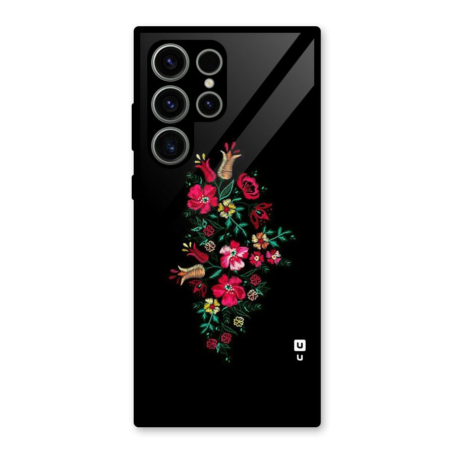 Pretty Allure Flower Glass Back Case for Galaxy S23 Ultra