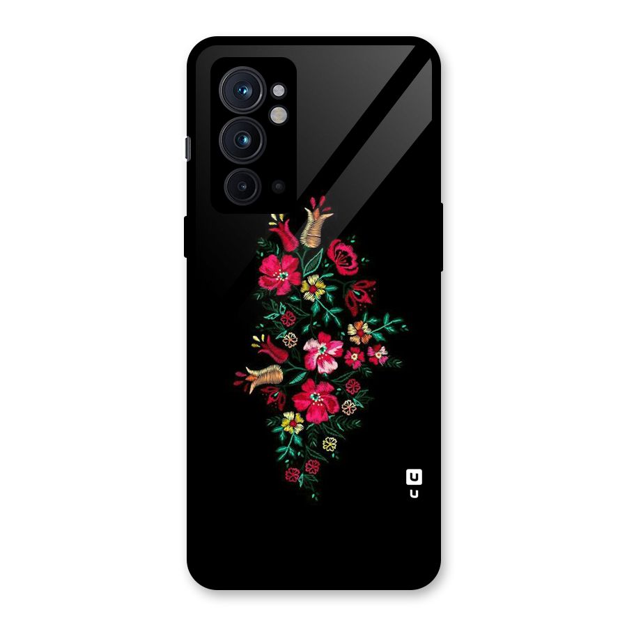 Pretty Allure Flower Glass Back Case for OnePlus 9RT 5G