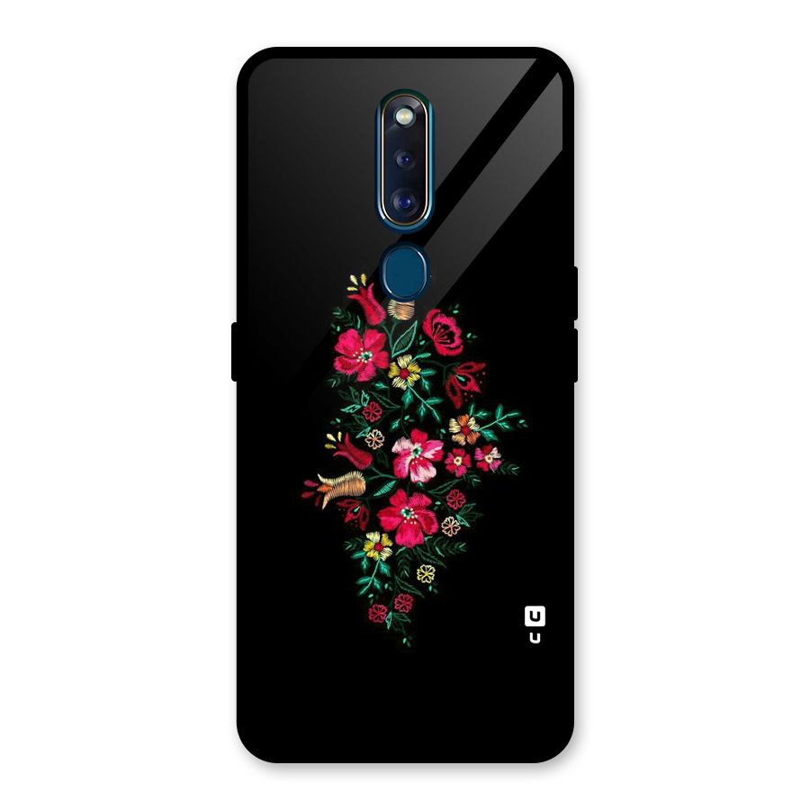 Pretty Allure Flower Glass Back Case for Oppo F11 Pro