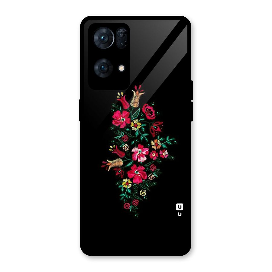 Pretty Allure Flower Glass Back Case for Oppo Reno7 Pro 5G