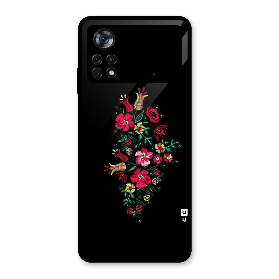 Pretty Allure Flower Glass Back Case for Poco X4 Pro 5G