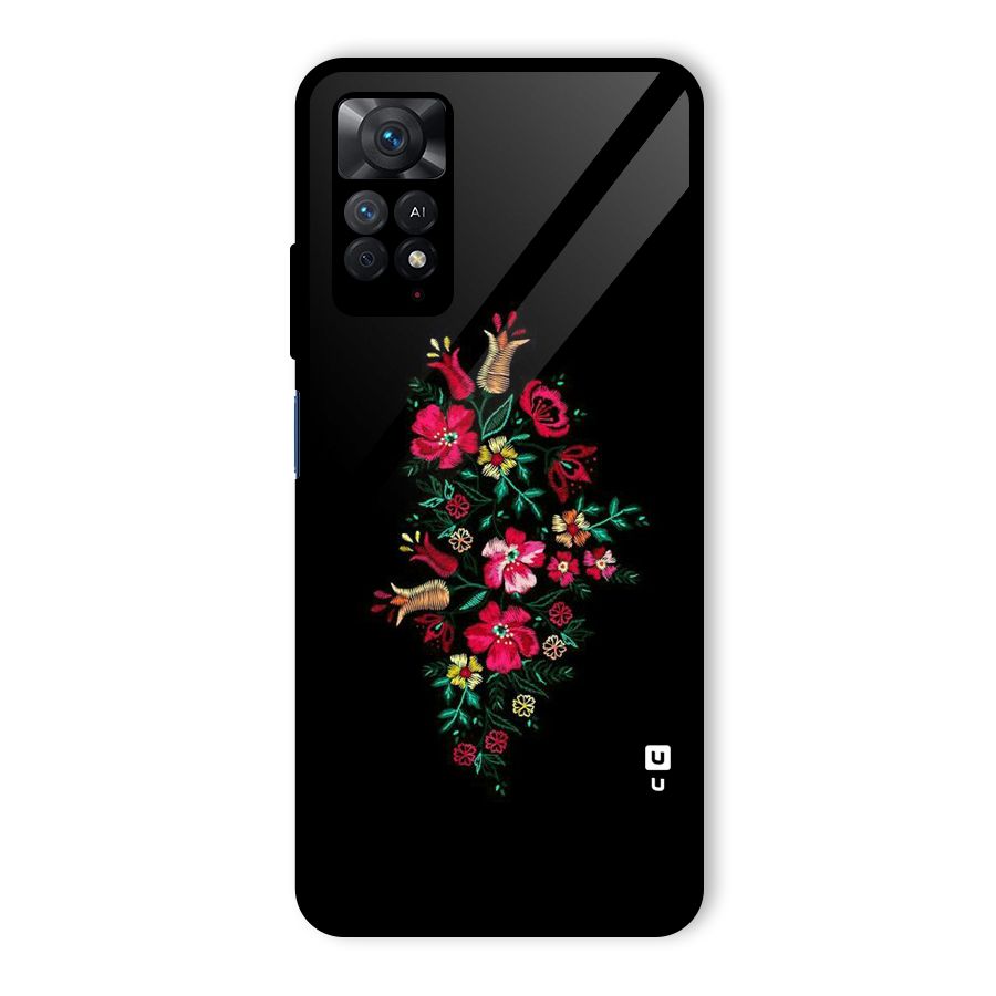 Pretty Allure Flower Glass Back Case for Redmi Note 11 Pro