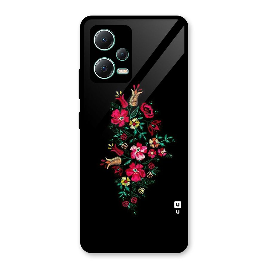 Pretty Allure Flower Glass Back Case for Redmi Note 12 5G
