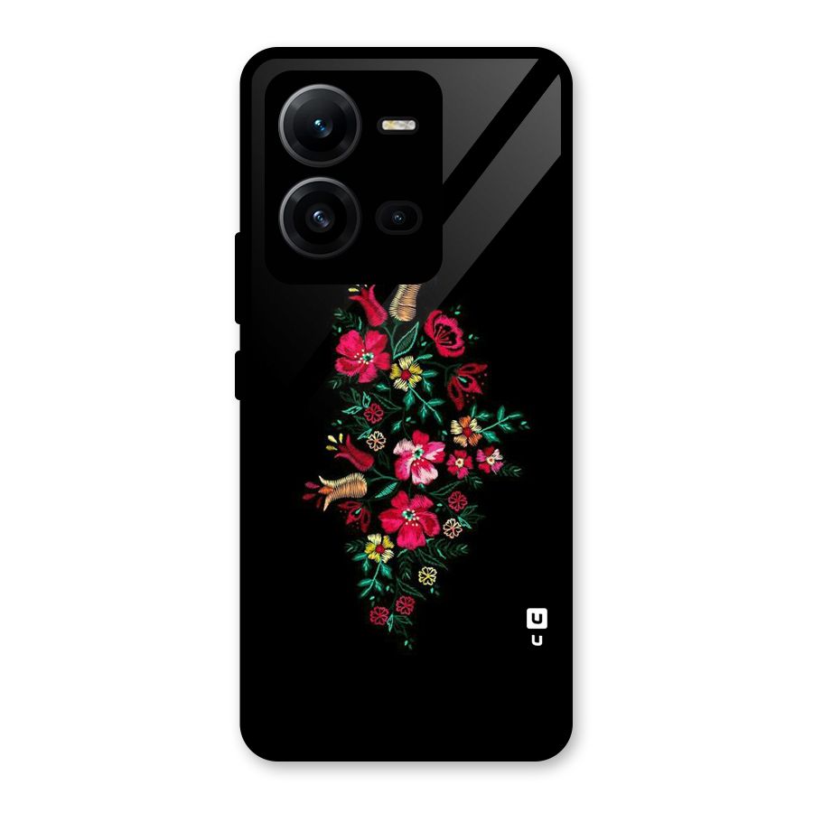 Pretty Allure Flower Glass Back Case for Vivo V25