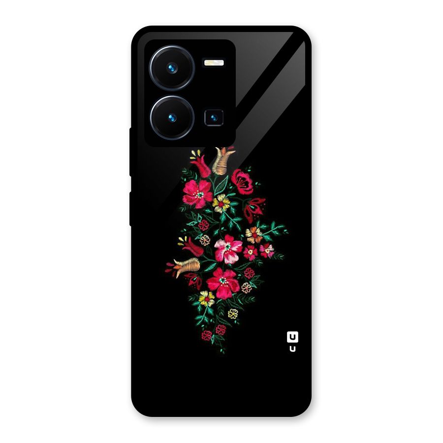Pretty Allure Flower Glass Back Case for Vivo Y35