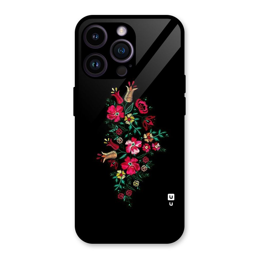 Pretty Allure Flower Glass Back Case for iPhone 14 Pro Max