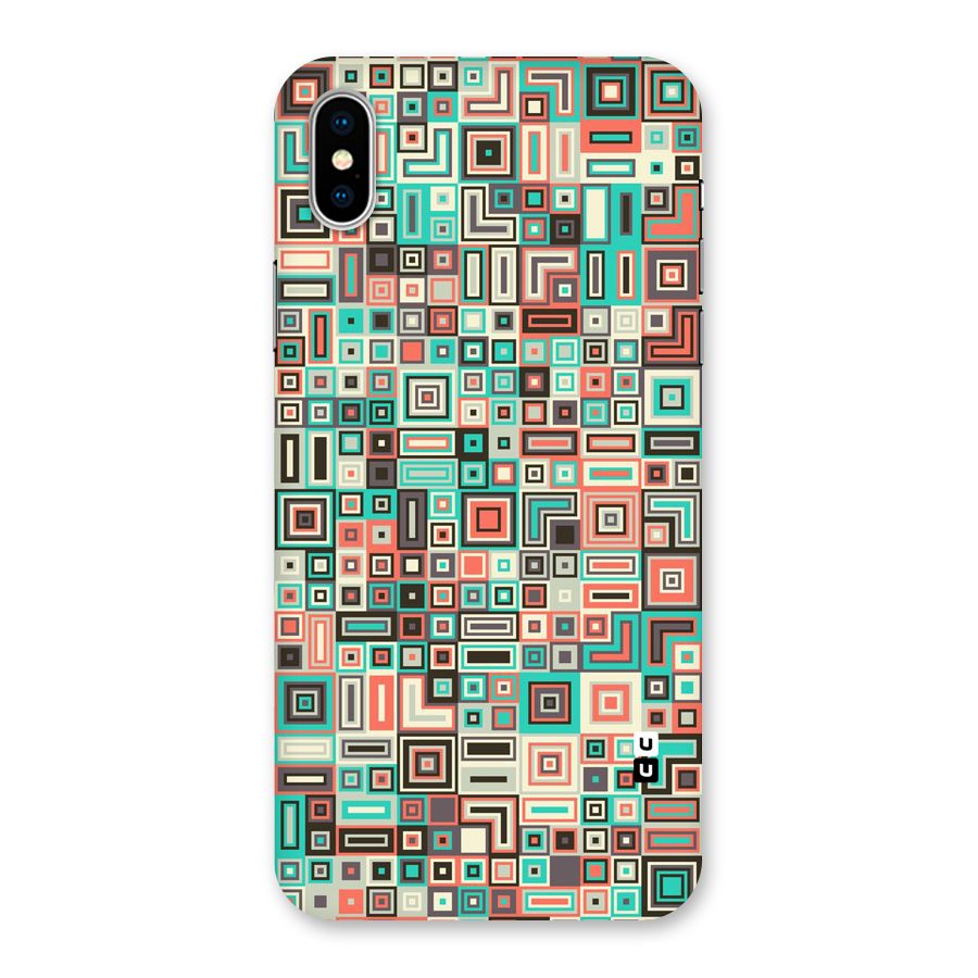 Pretty Boxes Design Back Case for iPhone X