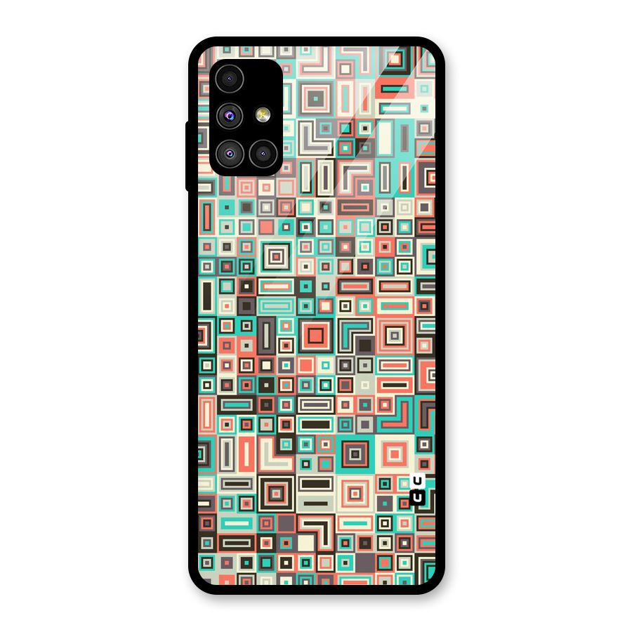 Pretty Boxes Design Glass Back Case for Galaxy M51