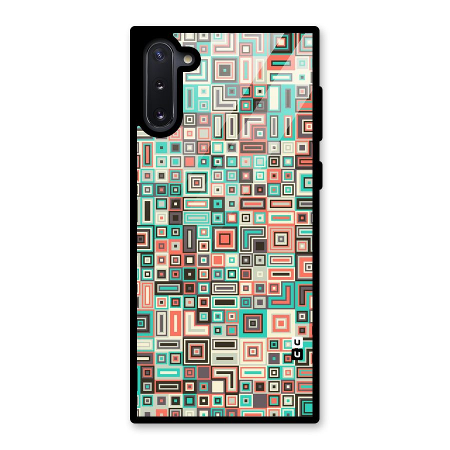 Pretty Boxes Design Glass Back Case for Galaxy Note 10