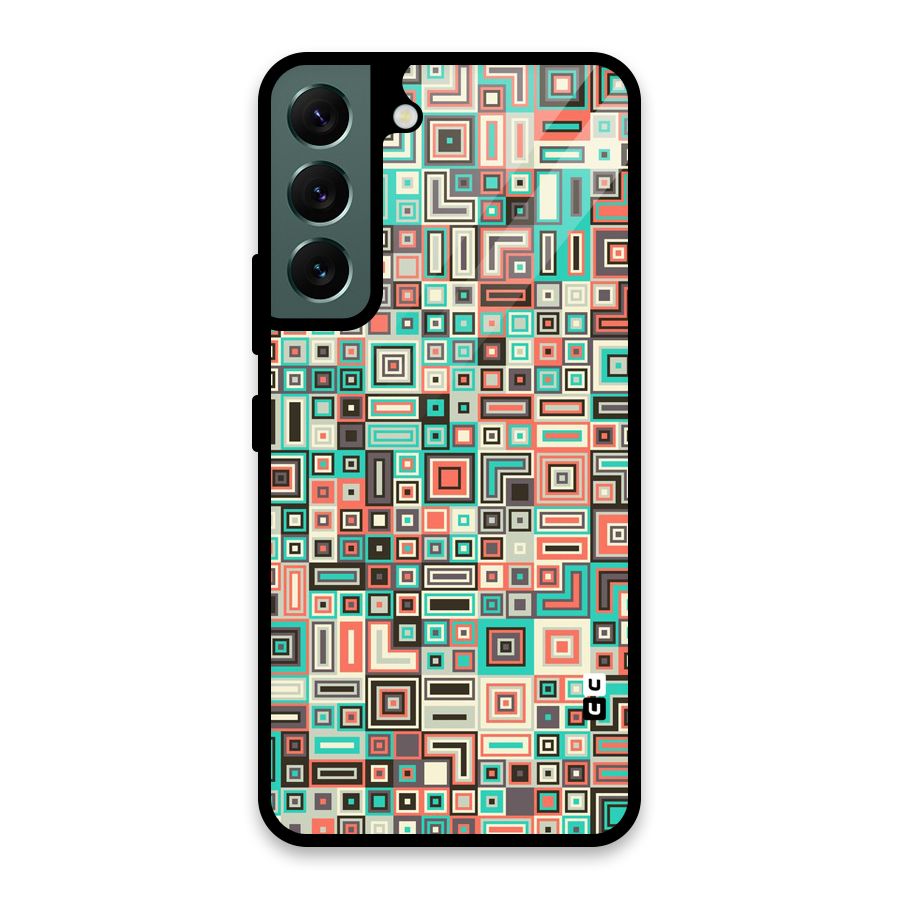 Pretty Boxes Design Glass Back Case for Galaxy S22 5G