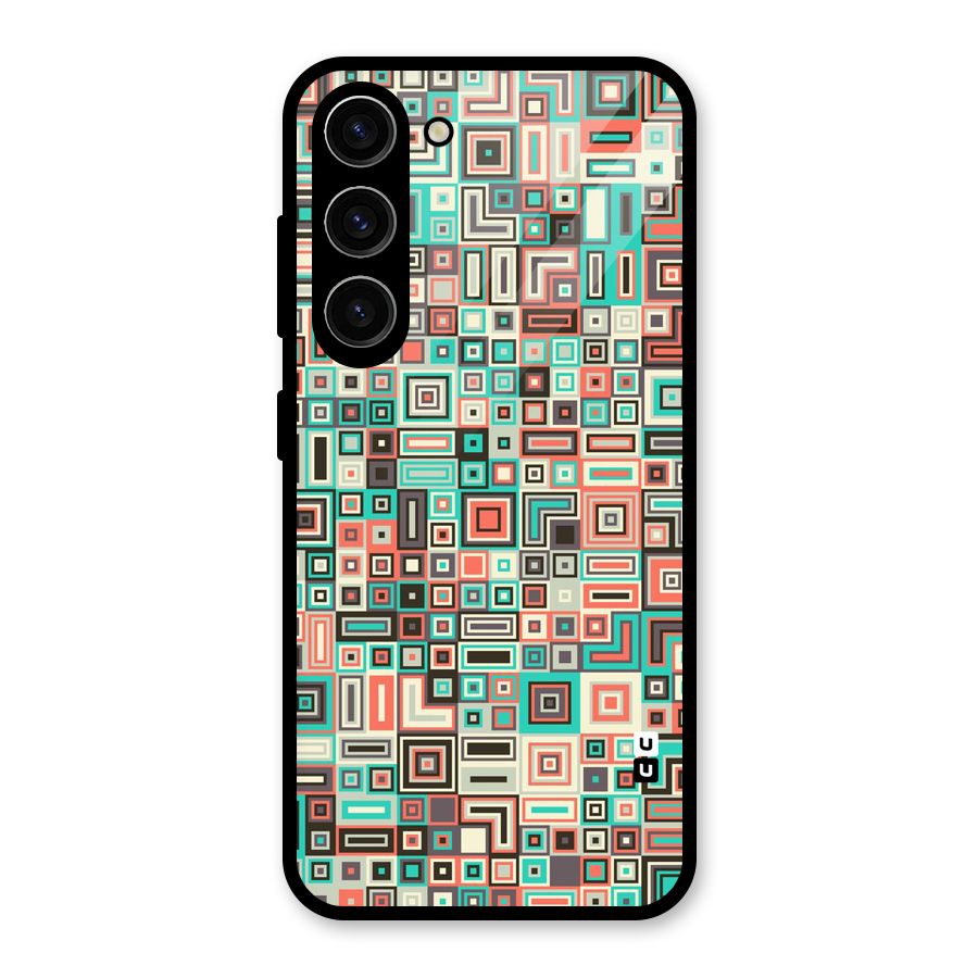 Pretty Boxes Design Glass Back Case for Galaxy S23