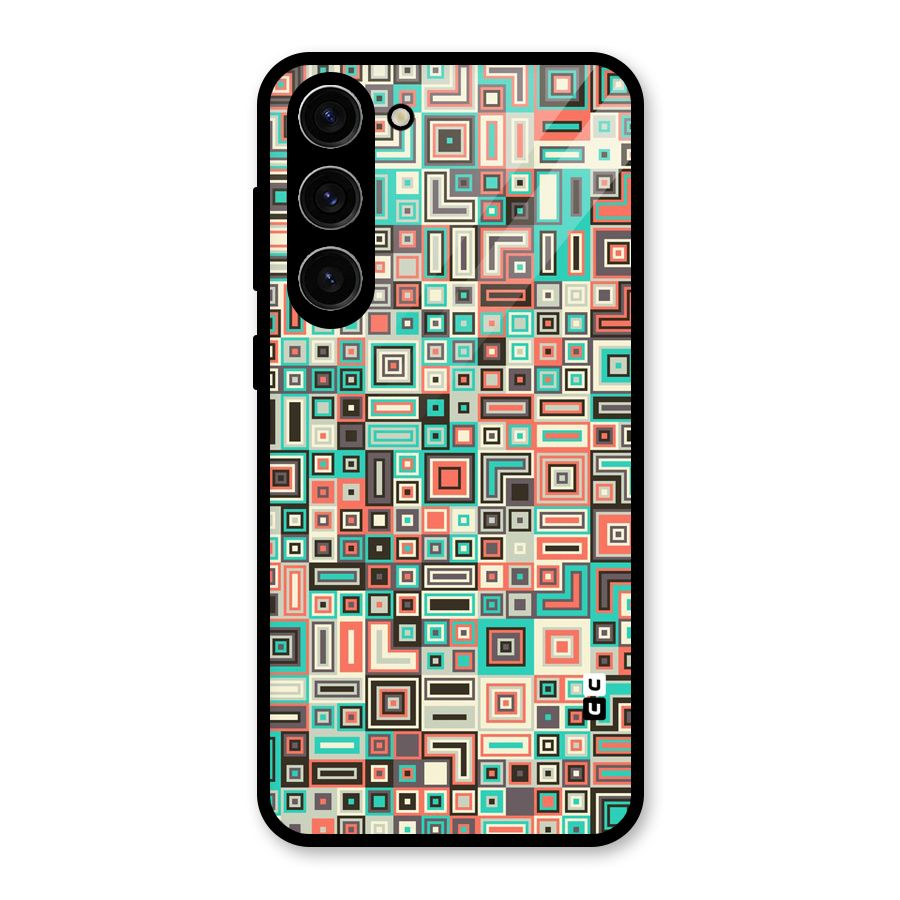 Pretty Boxes Design Glass Back Case for Galaxy S23 Plus