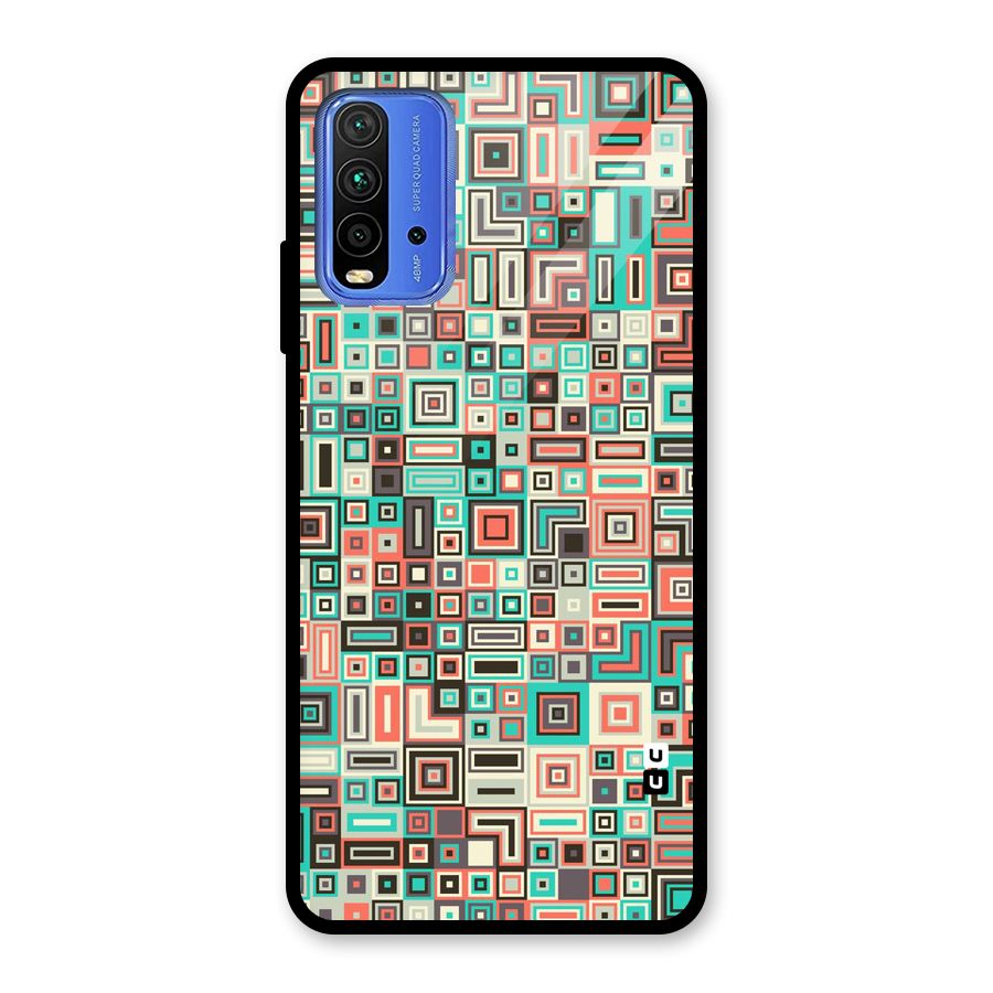 Pretty Boxes Design Glass Back Case for Redmi 9 Power