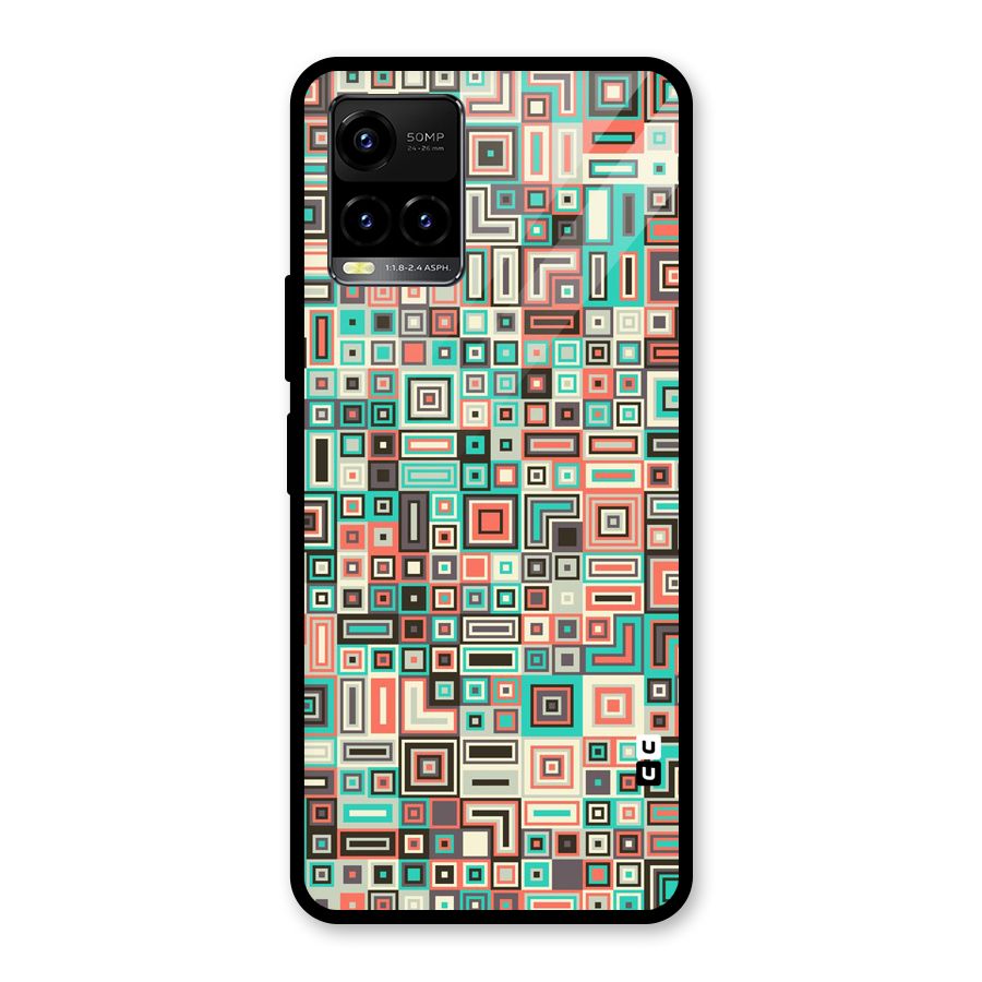 Pretty Boxes Design Glass Back Case for Vivo Y21A