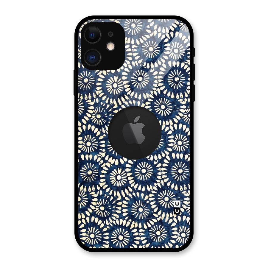 Pretty Circles Glass Back Case for iPhone 11 Logo Cut