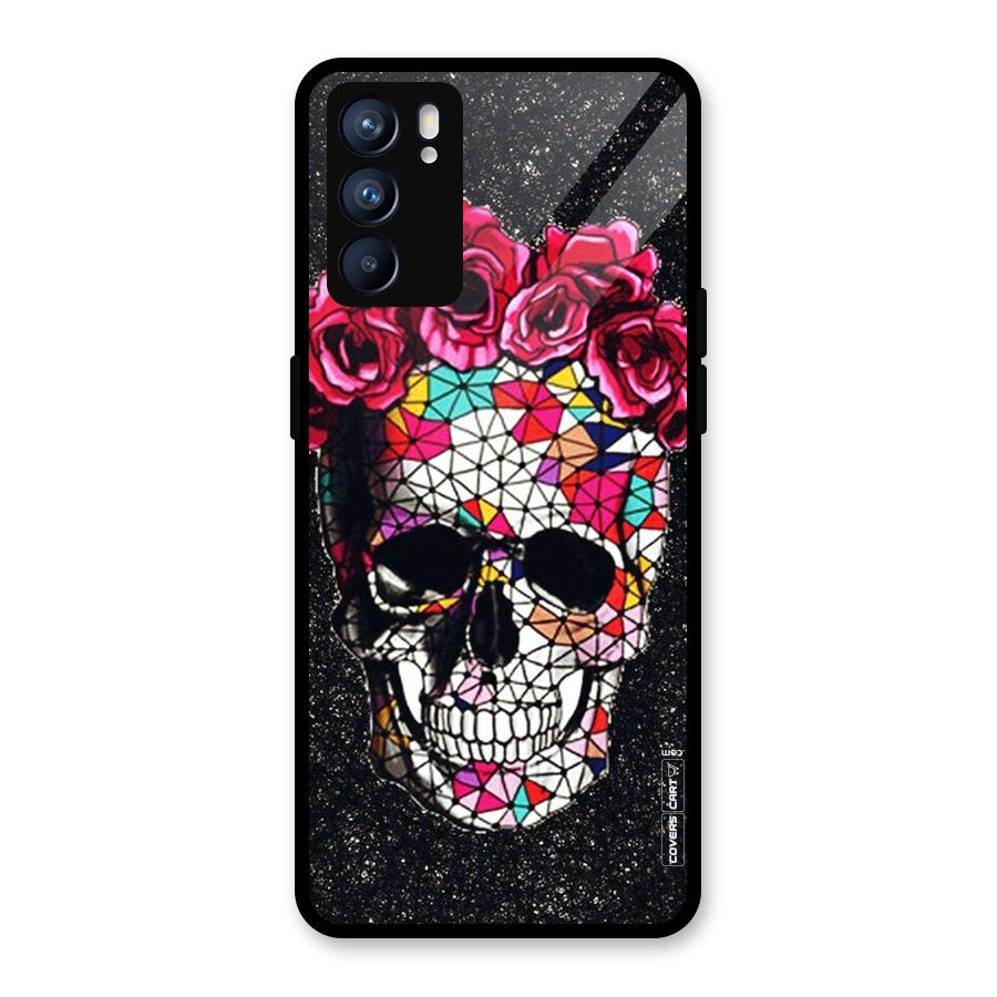 Pretty Dead Face Glass Back Case for Oppo Reno6 5G