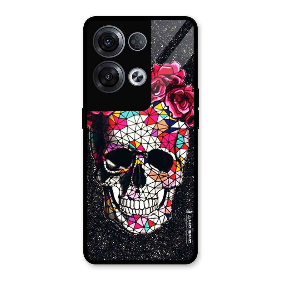 Pretty Dead Face Glass Back Case for Oppo Reno8 Pro 5G