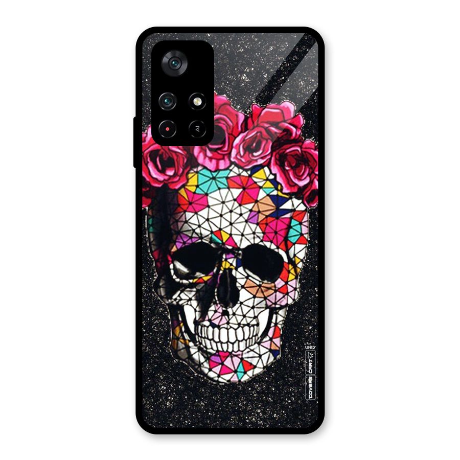 Pretty Dead Face Glass Back Case for Poco M4 Pro 5G