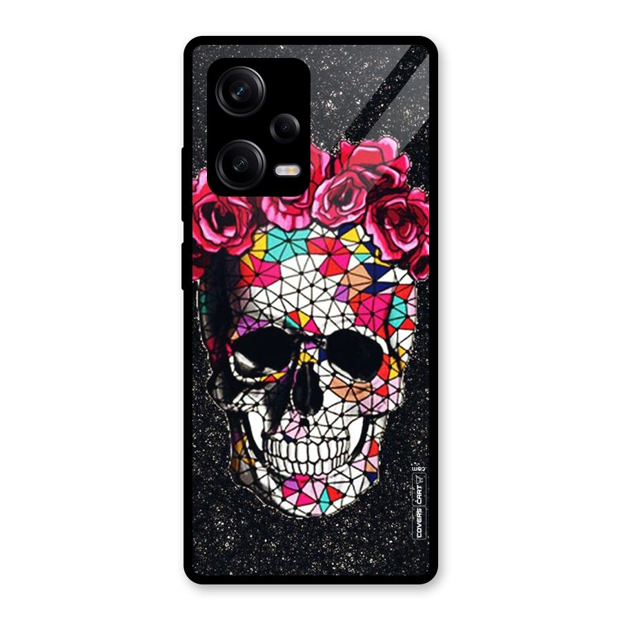 Pretty Dead Face Glass Back Case for Redmi Note 12 Pro