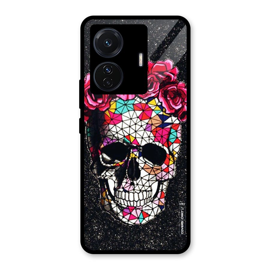 Pretty Dead Face Glass Back Case for Vivo T1 Pro