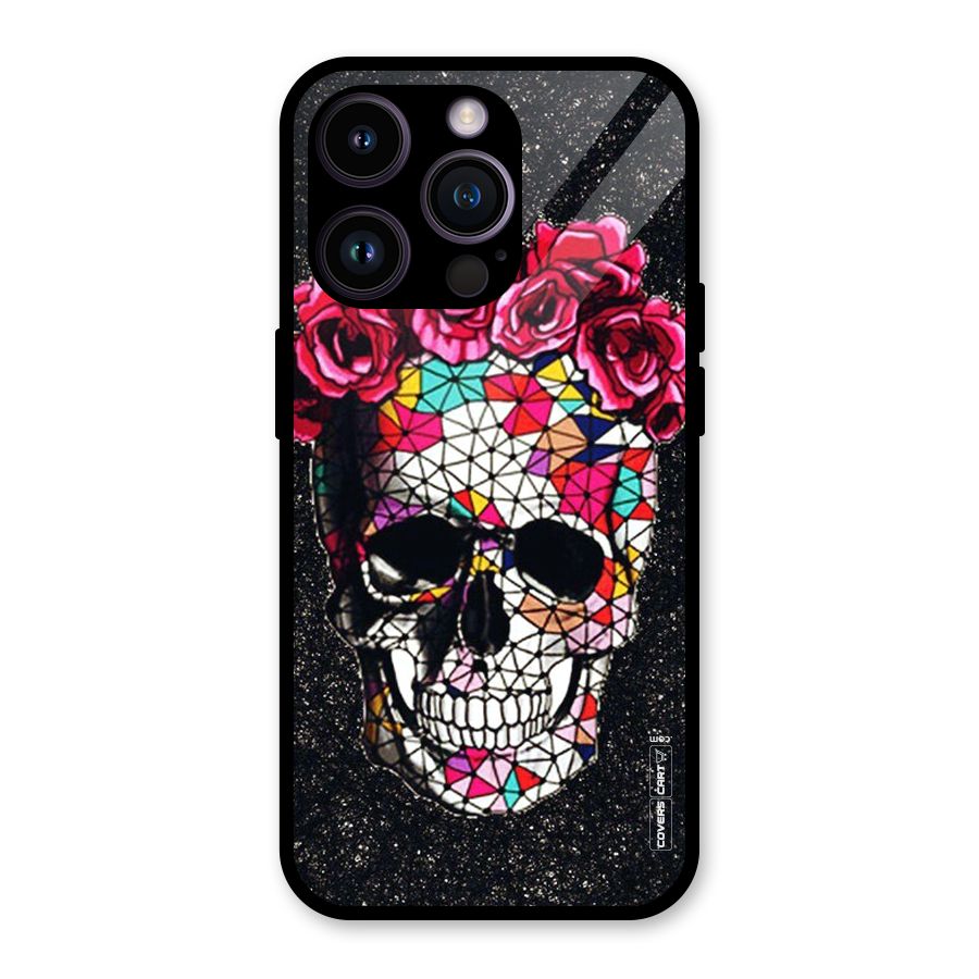 Pretty Dead Face Glass Back Case for iPhone 14 Pro