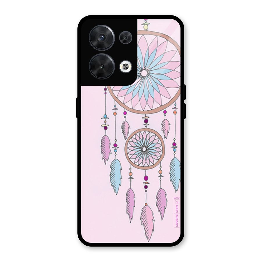 Pretty Dream Catcher Glass Back Case for Oppo Reno8 5G