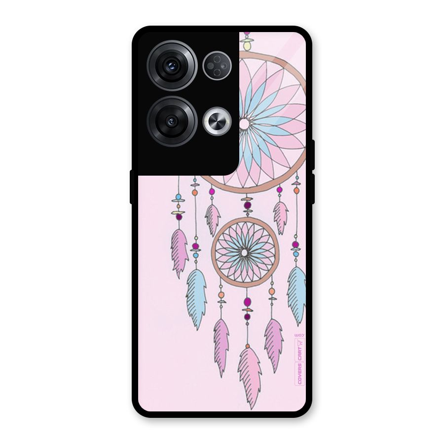 Pretty Dream Catcher Glass Back Case for Oppo Reno8 Pro 5G