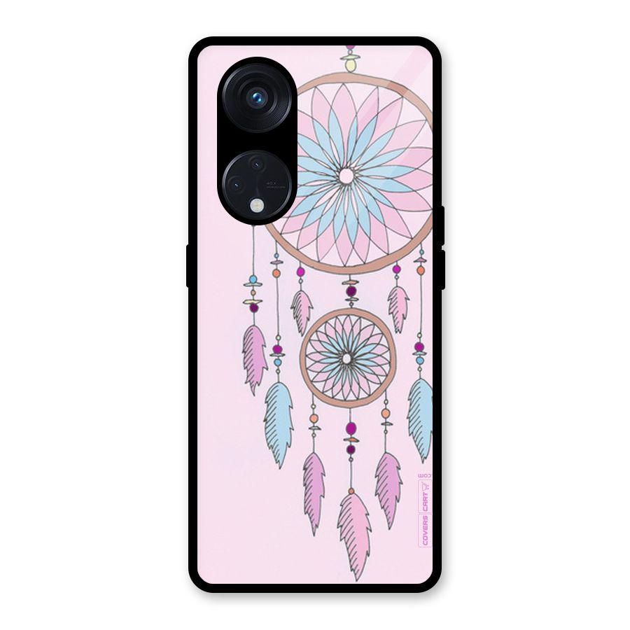 Pretty Dream Catcher Glass Back Case for Reno8 T 5G