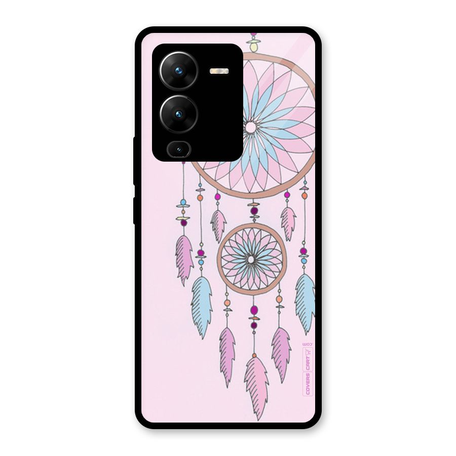 Pretty Dream Catcher Glass Back Case for Vivo V25 Pro