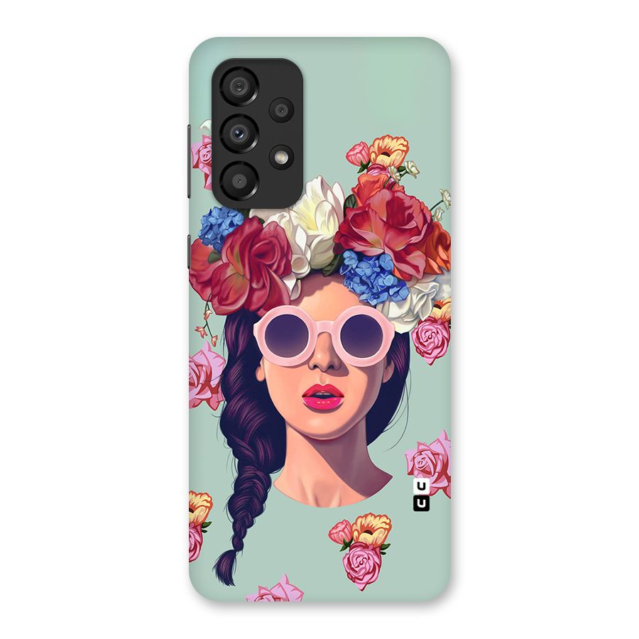 Pretty Girl Florals Illustration Art Back Case for Galaxy A33 5G