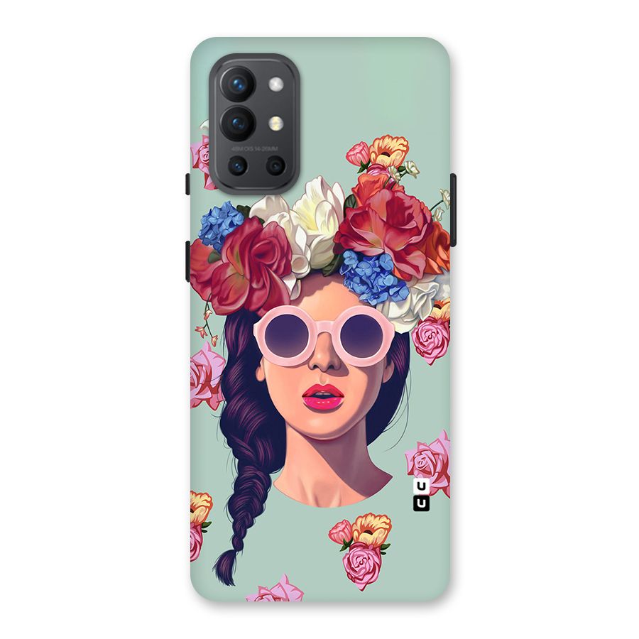 Pretty Girl Florals Illustration Art Back Case for OnePlus 9R