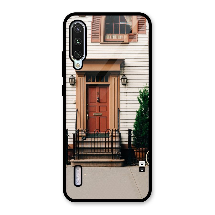 Pretty Orange Door Glass Back Case for Mi A3