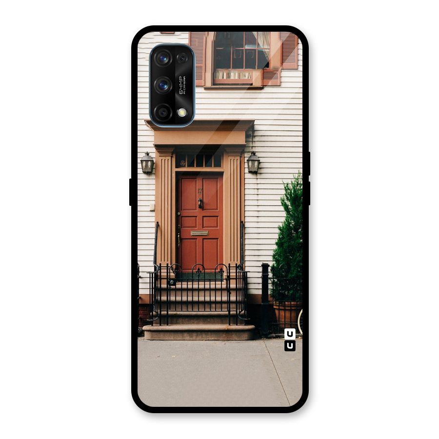 Pretty Orange Door Glass Back Case for Realme 7 Pro
