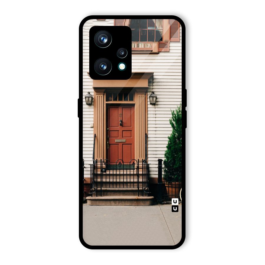 Pretty Orange Door Glass Back Case for Realme 9 Pro Plus 5G