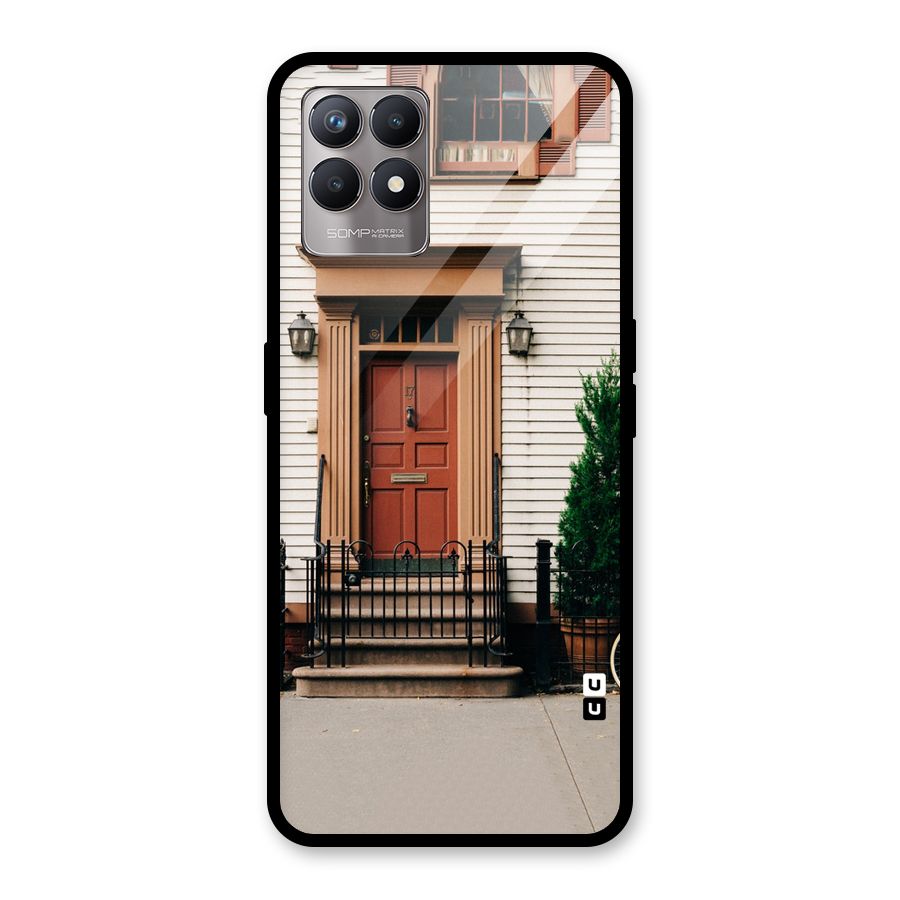 Pretty Orange Door Glass Back Case for Realme Narzo 50