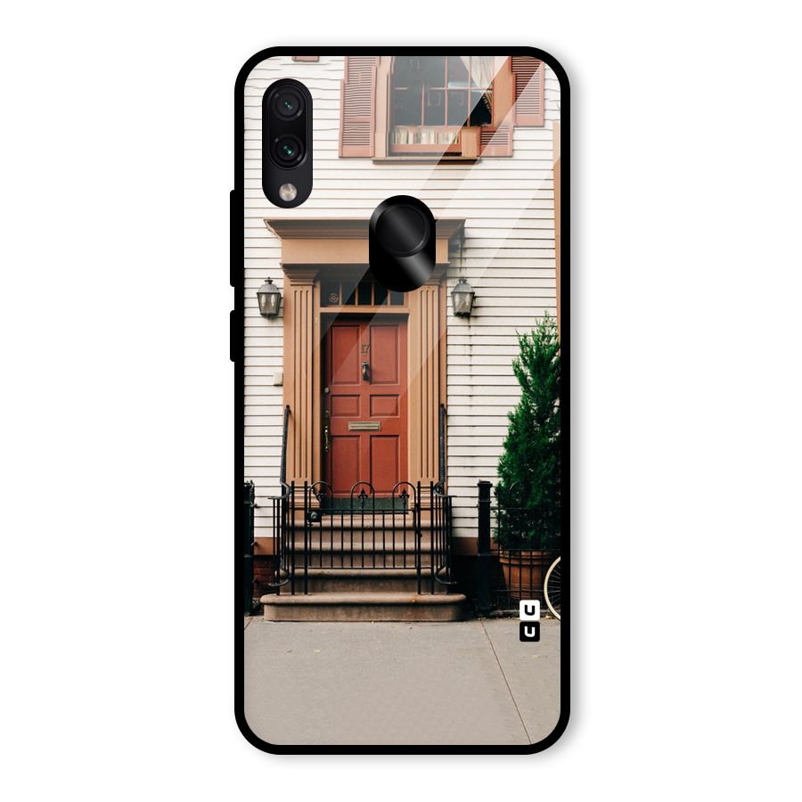 Pretty Orange Door Glass Back Case for Redmi Note 7S