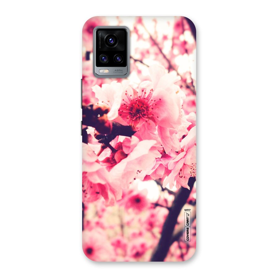 Pretty Pink Flowers Back Case for Vivo V20