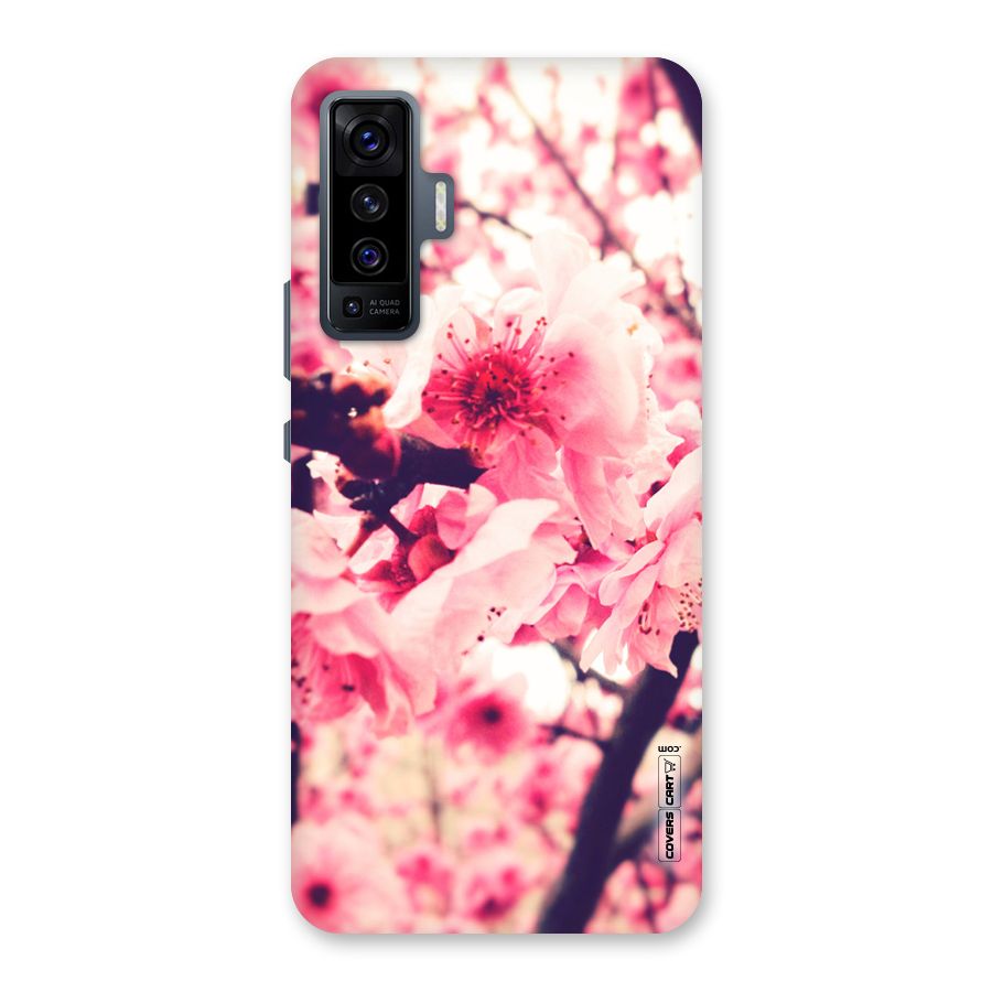 Pretty Pink Flowers Back Case for Vivo X50
