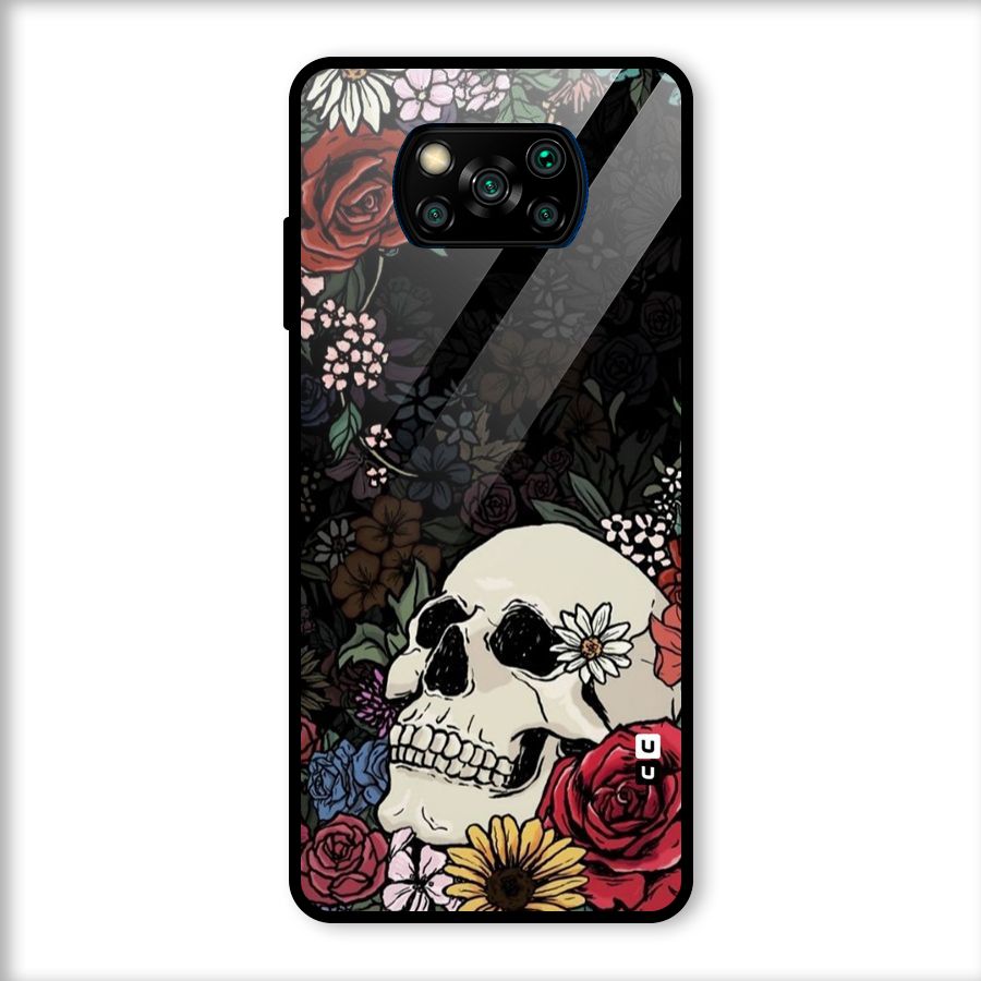 Pretty Skull Glass Back Case for Poco X3