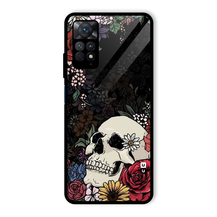 Pretty Skull Glass Back Case for Redmi Note 11 Pro