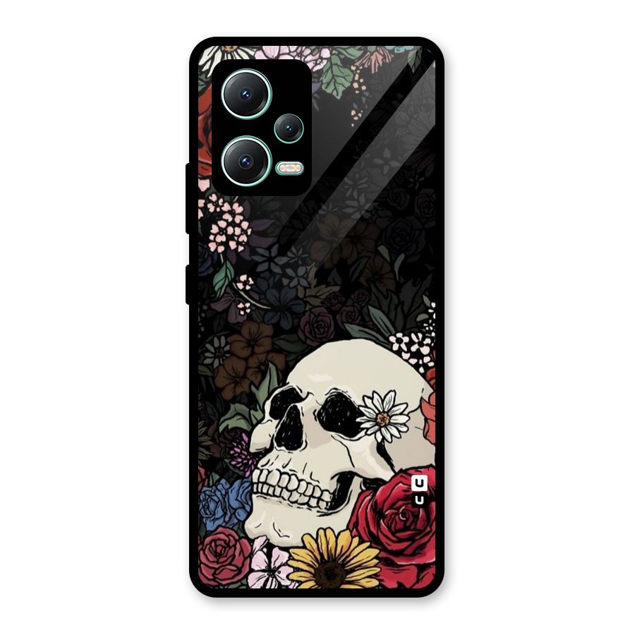 Pretty Skull Glass Back Case for Redmi Note 12 5G