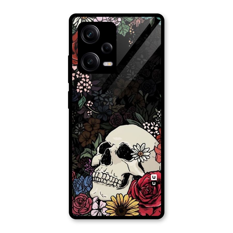 Pretty Skull Glass Back Case for Redmi Note 12 Pro
