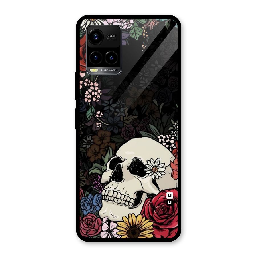 Pretty Skull Glass Back Case for Vivo Y21T