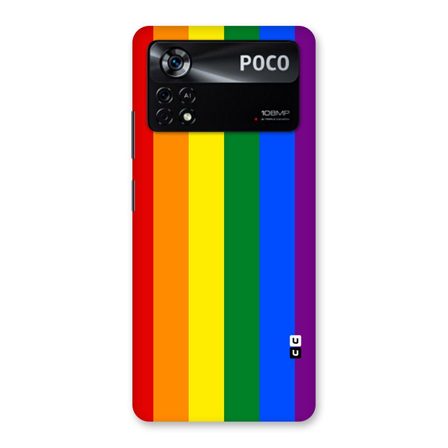 Pride Rainbow Stripes Back Case for Poco X4 Pro 5G