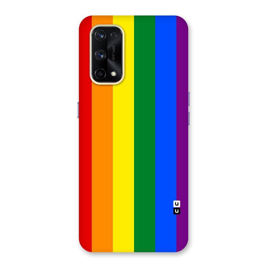 Pride Rainbow Stripes Glass Back Case for Realme X7 Pro