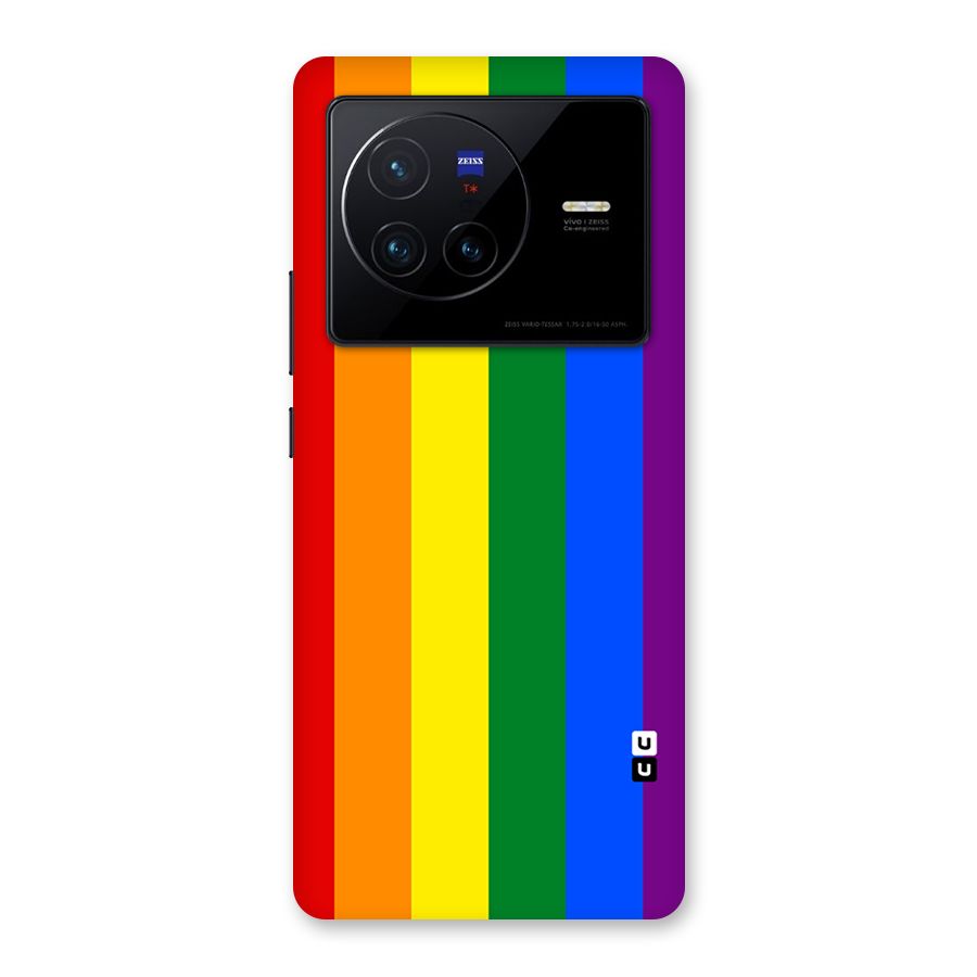 Pride Rainbow Stripes Back Case for Vivo X80