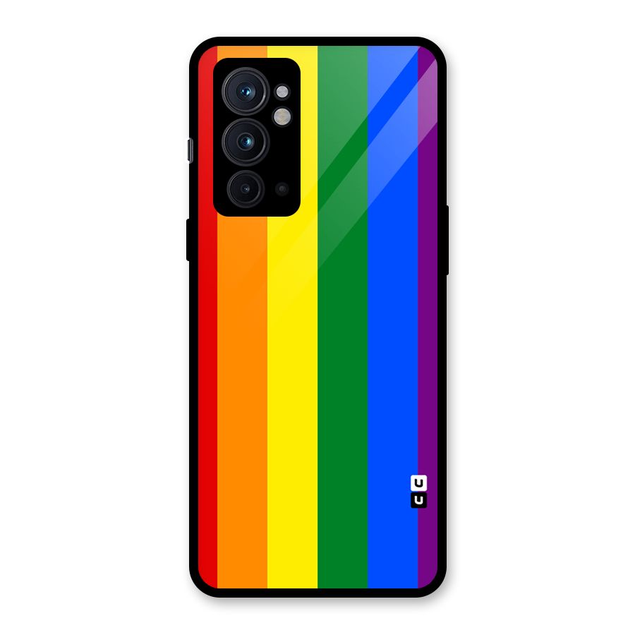 Pride Rainbow Stripes Glass Back Case for OnePlus 9RT 5G