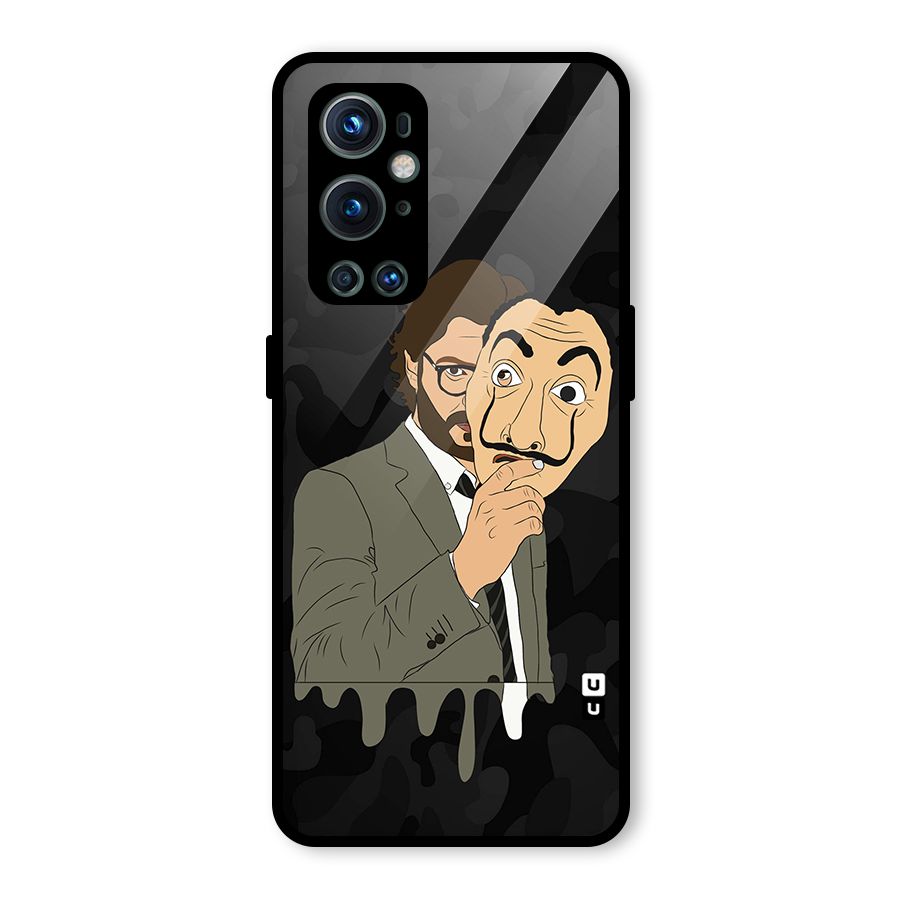 Professor Art Camouflage Glass Back Case for OnePlus 9 Pro